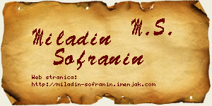 Miladin Sofranin vizit kartica